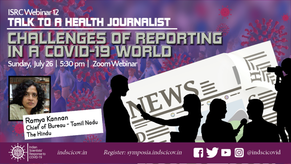 ISRC Webinar 12, July 26, Talk to a Health Journalist